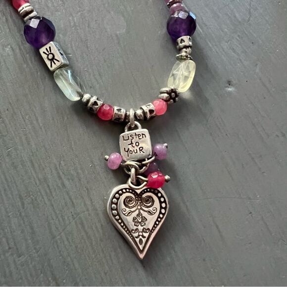 Brighton Listen To your Heart Beaded Necklace only - Picture 1 of 8